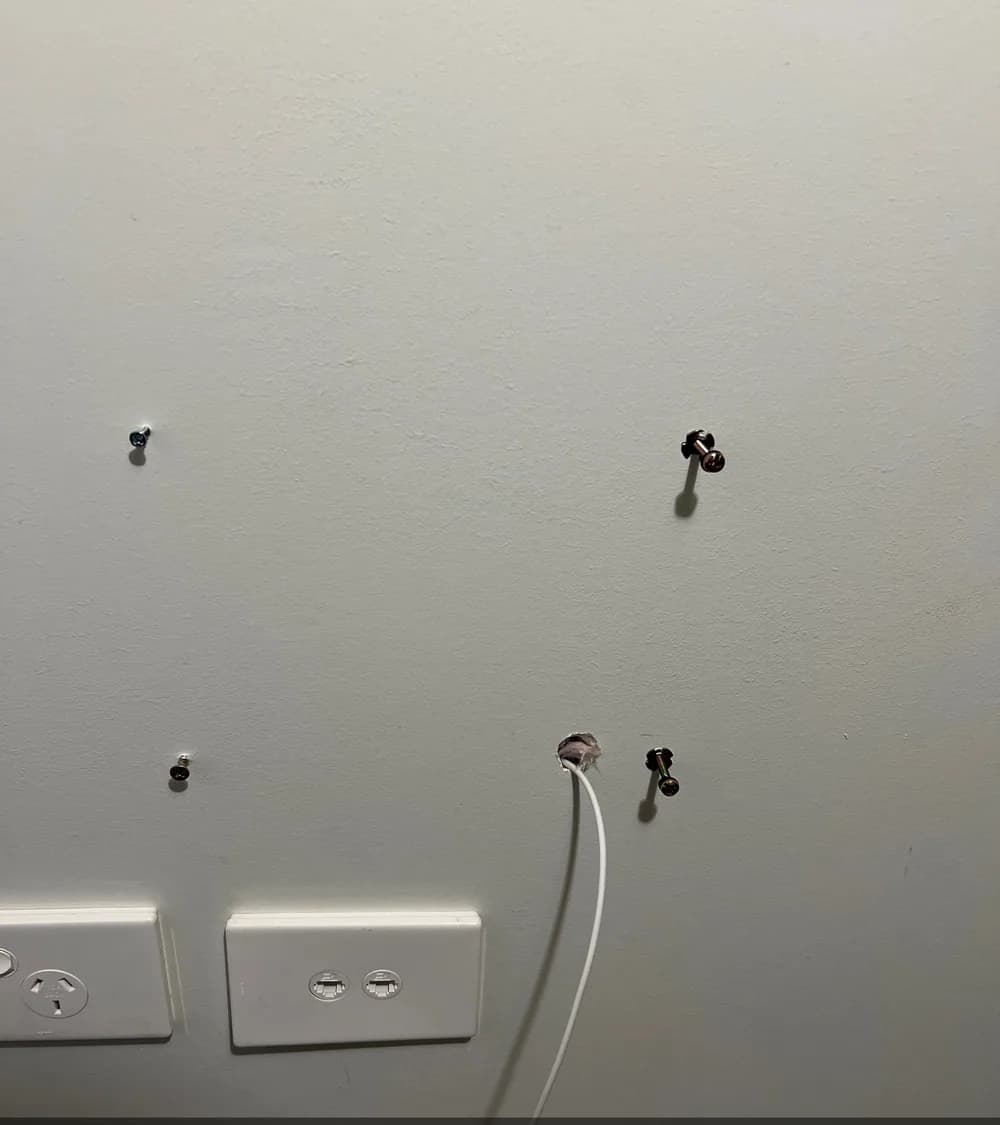New dual data point installed on an interior wall